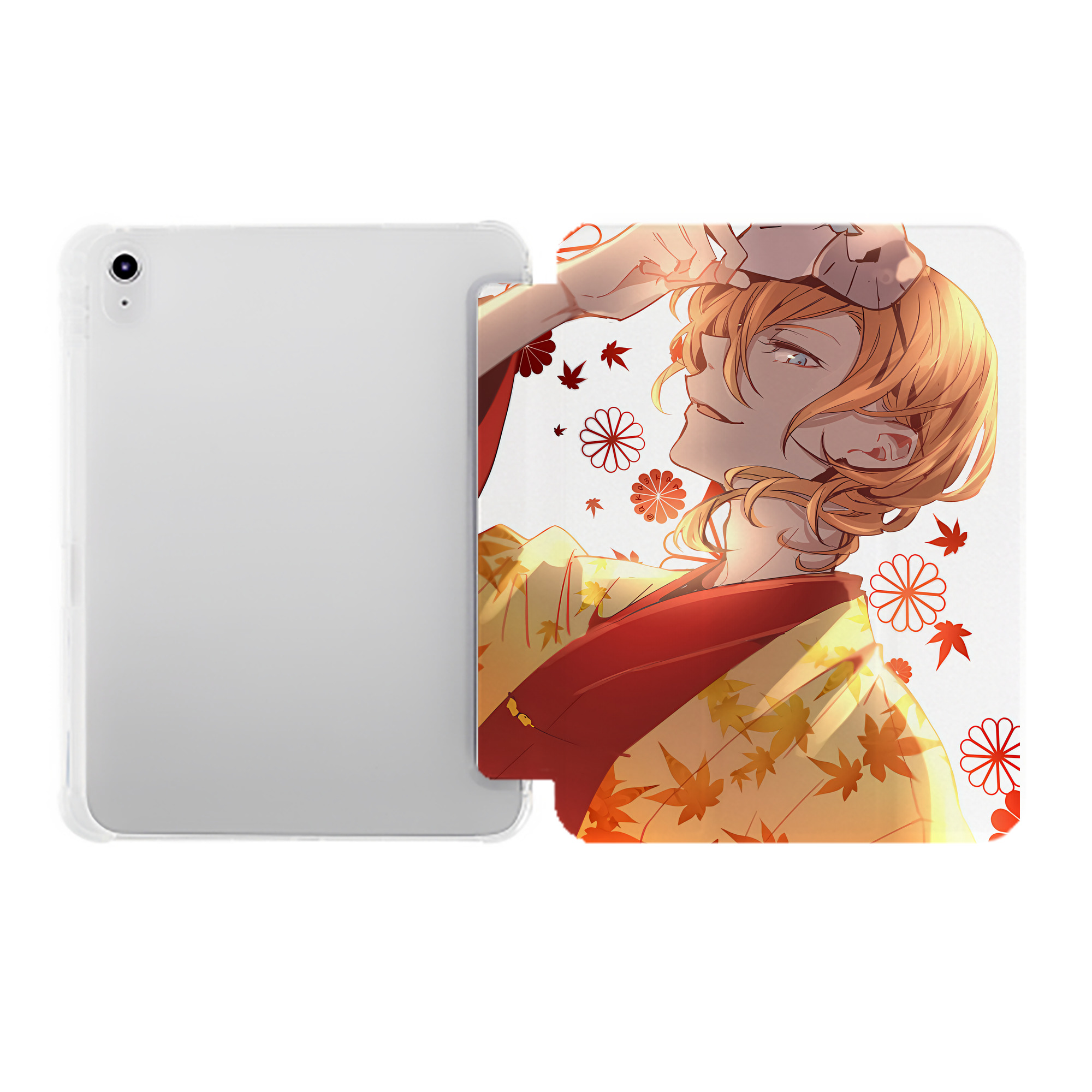 （画像用） 文豪ストレイドッグス Bungo Stray Dogs IPad ケース ペン収納付き 三つ折りスタンド PUレザー×シリコン 対応機種9.5/10.5/10.9インチ